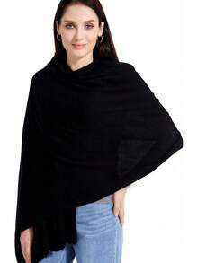 Soft Cashmere Blend Wrap Chic Scarf Women Travel Large 87x28 - 森林綠 - 查看 7