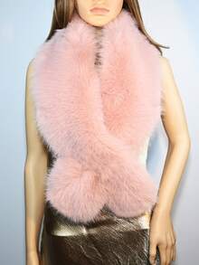 1pc Elegant Faux Fur Double Layer Shawl Collar, Soft Fluffy Warm Cloak Bridal Shawl Wrap, Women Autumn/Winter Animal Regal Style Accessory, Holiday Gift