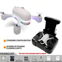 Drones, fotografía aérea MINI, profesional, fotografía aérea, alta definición dinámica, luces giratorias, aeronave controlada por control remoto, plegable, drones, múltiples opciones de iluminación, colores de accesorios aleatorios