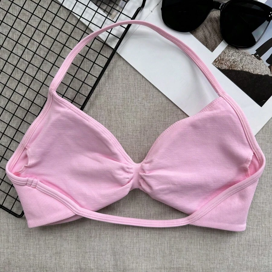 简约纯色露背运动文胸