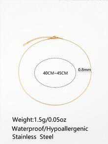 1pc Stainless Steel Chain, Casual & Fashionable, Suitable For DIY Pendant Necklace, Delicate & Petite Design For Women