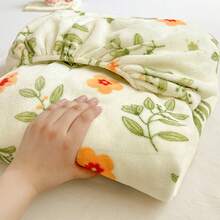 1 Stück süßer, verstärkter Spannbettlaken, warme Bettwäsche-Set für Herbst/Winter (Kissenbezug nicht enthalten)