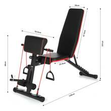 OYAJIA Adjustable Folding 4-In-1 Weight Bench With Back And Abdominal Trainer, Incline Bench & Flat Bench, Training Bench For Home Up To 300 Kg - Black - View 2