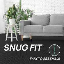 Tapete para Ejercicio 12, 24, 48 y 120 SQFT, Piso para Gym, Tapete Foamy, Tapete Gym Grueso, Tatami para Piso, Tapete Ejercicio Grueso, Tapete de Espuma EVA para Gimnasio y Hogar - Negro - 12 pies cuadrados - 12 piezas - Ver 6