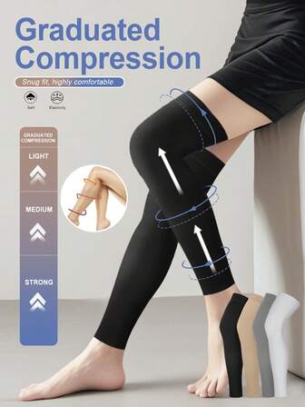 男女通用 20-30 mmHg 压缩套腿塑形弹力支撑防滑旅行瑜伽腿套，Y2k，舒适