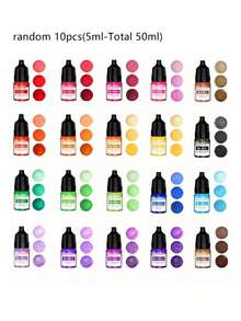 5ml 20 Colors Candle Dye Liquid Dye, DIY Jewelry Making & Candle Making Coloring Pigment 50ml/100ml, Candle Color Dye Suitable For Silicone Mold DIY Handmade Scented Candle Soap Dye Coloring, DIY Jewelry Making & Candle Making Dye Liquid, Halloween, Christmas, Holiday DIY Candle Coloring Dye