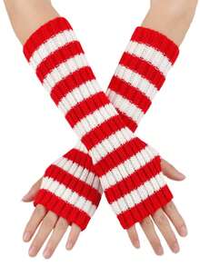 1 chiếc găng tay len không ngón thời trang thu đông, phụ kiện ấm áp tiện dụng với thiết kế cổ tay nhiều lớp, đa năng cho sử dụng hàng ngày - Nhiều màu - Xem 9