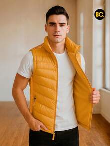 Big City Men Winter Coats - Mustard Yellow - View 2