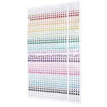 Rhinestones bling, rhinestones adhesivos pegatinas de la cara de los diamantes de imitación de imitaciones 15 colores para la decoración de la boda - Oro rosa - Ver 8