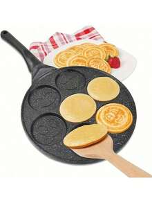 7件套不粘煎饼模具，带华夫饼模具 - 耐用铝合金材质，完美制作蓬松煎饼、华夫饼和可丽饼，是家庭和餐厅的理想之选，餐厅品质煎饼 | 装饰性煎饼造型 | 耐用铝合金 - 彩色 - 查看 12