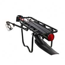 Aluminum Alloy Bicycle Rear Pannier Rack Mountain Bike Rear Carrier With Adjustable - Black - View 3