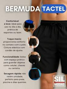 Men's Summer Kit Tactel Shorts And ITALIA Cotton T-Shirt, Comfortable Casual Model - màu đen - Xem 7