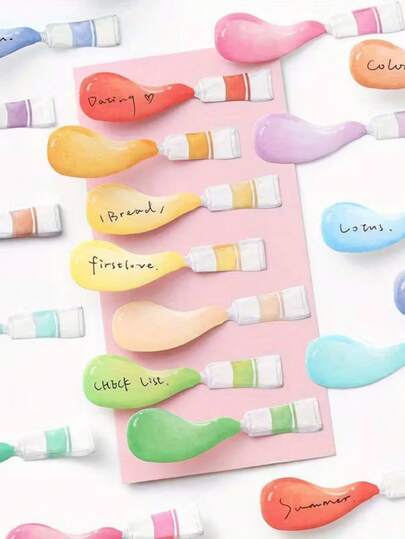 100個/400個 パレットシリーズ ミニマリスト 楽しい水彩模様 手書き付箋 インデックスタブ 様々な色 マーキング、メッセージ&メモ、メモラベリングシステム、ノートテイキング用品、カラフルな付箋、手書き付箋パッド、手書きのエステティック、ミニマリストデザイン、プレミアム付箋、鮮やかなカラータブ、学生のノートテイキング、オフィスワーカー用品