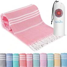 Turkish Beach Towels Vacation Essentials Quick Dry Sand Free Soft Absorbent Extra Large XL Big Blanket Adult Pool Towel Lightweight Thin Sandless Fast Drying Compact No Sand Packable Foldable - ThinnerFuchsia172x36英寸 - 查看 1