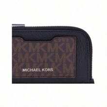 Michael Kors Portafoglio in pelle con chiusura lampo Michael Kors Cooper, taglia media 36H1LCOE6X-BRN/BLK