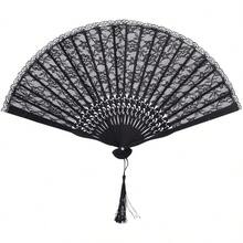 Abanico plegable de bambú para danza, abanico de mano estilo japonés, para accesorios de boda para mujeres - 1 - Ver 2
