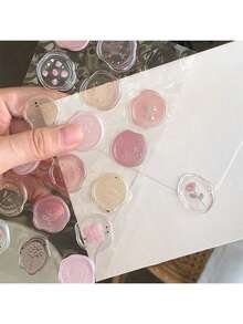 18 piezas de pegatinas de sello de cera con estampado en caliente 3D, forma de sello retro, pegatinas de sello de cera retro, etiquetas de sellado de sobres para decoración de diarios, papelería, adecuadas para manualidades de scrapbooking, elaboración de tarjetas, invitaciones, sellado de sobres, pegatinas de cuaderno con efecto de goteo de cera en 3D, pegatinas decorativas de sellado de sobres DIY, etiquetas de sellado de sobres de papelería para decoración de diarios