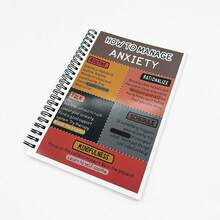 Cuaderno espiral de tapa dura premium para el manejo de la ansiedad A5 | Adecuado para la escuela, el trabajo, la oficina, la relajación y la organización, alta, guía de pensamiento racional, suministros de oficina para estudiantes, papel de calidad, diseño de tapa blanda, regalo creativo para mujeres