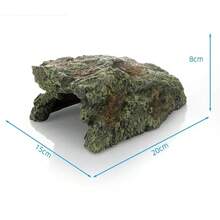 Reptile Rock Hideaway, Lizard Fence, Turtle Climbing Platform, Gecko & Snake Shelter, Habitat, Suitable For Breeding Enclosure And Aquarium Decor