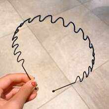 Simple Black Invisible Wave Hairband, Non-Slip Hair Clip, Headband For Washing Face, Hair Styling