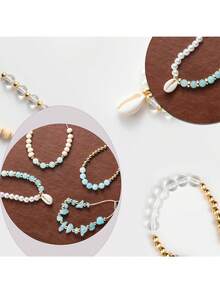 Natural Stone Beads Kit, Multicolor Asymmetrical Natural Stone Beads Kit For Jewelry Making, DIY Craft Bracelet Necklace Earrings, Friendship Gifts Decorate Accessories