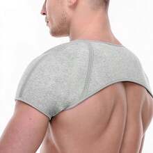 Adjustable Double Shoulder Compression Support Strap Sports Shoulder And Back Protection Belt Breathable And Warm Suitable For Home Use And Sports Double Support - Xám - Xem 1