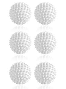 2/4/6个装 5.5厘米洗衣球，去除绒毛，柔软耐用，神奇烘干球，衣物柔顺剂替代品，静电吸附，可重复使用，提升衣物蓬松度，情人节礼物佳选，新年家居清洁好帮手，洗衣房必备，衣物护理小工具，家居装饰 - 白色 - 查看 11