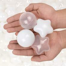 100个5.5厘米/2.16英寸软塑料球，混合星形球，儿童玩具球，适用于儿童球池、游戏帐篷、婴儿泳池、派对装饰 - 彩色 - 查看 8