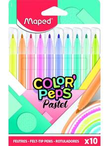 Maped 10 plumones Color'Peps punta de fieltro, colores pastel - 1 - Ver 3