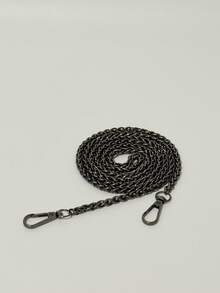 Correa de cadena DIY para bolso, con opciones de multicolor y multitamaño, accesorio para asa de bolso, correa de hombro, correa cruzada, cadena de repuesto de metal para bolsos de mujer - Negro - Ver 8