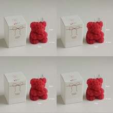 1支玫瑰熊香氛蜡烛，优雅装饰，婚礼伴侣礼物，家居装饰，情人节礼物，生日礼物，圣诞节装饰，圣诞礼物，房间装饰，情人节，情人节蜡烛，毕业季