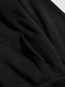 Men's Casual Skull With Pool Balls Brain Art Printed Hoodie - Black, Loose Fit, Adjustable Drawstring Hood, Machine Washable, Long Sleeve With Front Pocket, Perfect For Outdoor & Everyday Comfort, Fall/Winter Season Pullover - 黑色28 - 查看 4