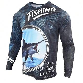 DONUTFOX 2025 Spring Summer Autumn Fishing Shirt Long Sleeved Outdoor Shirt Casual Sportswear Mountain Bike SportWear Jersey Racing Bike Motorcycle Shirts MTB BMX Downhill Moto DH Motocross T-Shirt MEN Fitness Shirt Long Sleeved T-Shirt