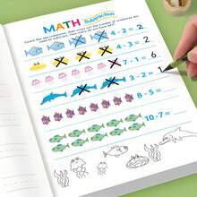 64 Pages Children's Math Addition And Subtraction Workbook (3-6 Years Old) - Cars And Boats Counting Visual Learning, 1-10 Number Practice, Classroom And Home School Activity Book (White/Green/Yellow) Interactive Learning Book, Includes Number Tracing, Counting, Addition And Subtraction Practice Pages - Thick Paper, Early Math Skills, Back To School Gift For 3+ Years Old, Homeschool Resource, Fun Activities, High-Quality Printing, Elementary Student Use - Multicolor - View 10