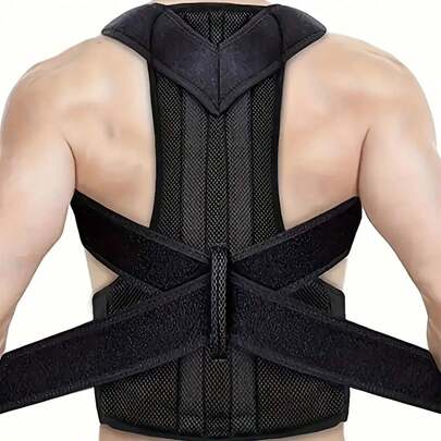 1pc Posture Corrector For Waist, Adjustable Back Support Belt, Shoulder & Spine Support Brace, Reshape Your Body, Lumbar Corrective Belt, Back Trainer