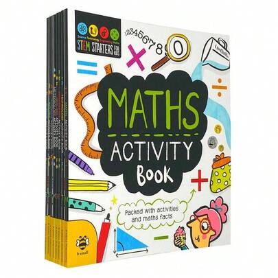 Stem Educational Activity 8 Books Set, Stem Starters For Kids, Maths, Engineering, Meteorology