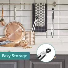 Pinzas para parrilla, pinzas largas de 17 pulgadas, pinzas de metal de acero inoxidable de alta calidad para cocinar, asar, carbn, barbacoabarbacoa, buffet 17 pulgadas, 2 piezas - 17", 2 piezas - Ver 6