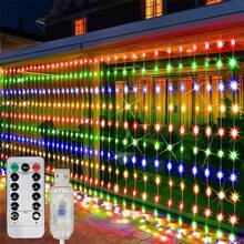 USB Powered LED Curtain Lights, 8 Lighting Modes - Suitable For Christmas, Halloween, Weddings And Home Decor, Comes With Remote Control - USB Curtain Light - View 15