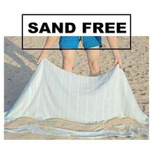 2 Packs Turkish Beach Towels Quick Dry Sand Free Soft Absorbent Adult Oversized Bath Pool Swim Towel Lightweight Thin Fast Drying Over The Lounge Chair Towel Sand Repellent Anti Vacation Essentials - 薄型套裝綠松石貂皮色272x36英寸 - 查看 6
