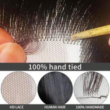 Fake Beard 100% Human Hair Full Hand  Lace Fake Mustache Black Color Realistic Beard Fake Goatee Costume Fake Facial Hair for HalloweenCosplay or other Funny Party - Barba falsa de color negro - Ver 5