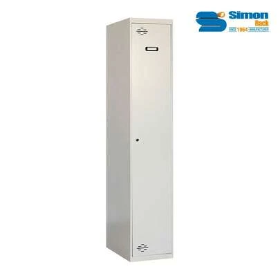 Armário de metal SimonRack, 1 porta, sem parafusos, inclui cabide, fácil montagem, 1800x300x500 mm, cinza