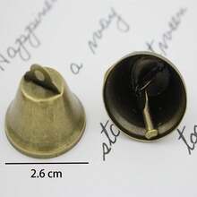 5 件复古青铜圣诞铃铛 - 圣诞老人主题金属门铃，适合 DIY 家居和派对装饰