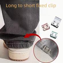 Unsichtbare Beinclips - nahtloser verdeckter Verschluss, verhindert Schleifen und Stolpern, einfach zu installierende Jeans- und Lässig Hosen-Versteller, in verschiedenen Farben erhältlich, hochwertige, dauerhafte Verschlüsse, Taillenzuziehende Kleidungsaccessoires, Taillenverstärker, glatt verarbeitetes Accessoire, transparente Hülle, Anti-Stolper, verdeckte Verschlüsse - Verschiedenfarbig - Übersicht 2