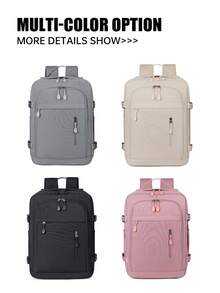 myco bags Viz Air 40x30x20厘米可转换式个人物品/随身行李/旅行背包，适合短途旅行，便携，男女通用纯色，旅行/拉杆/符合TSA规定的飞机背包，书包，返校礼物 - 彩色 - 查看 5
