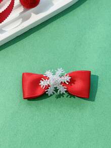 Christmas Hair Clips, Women's Bow Girl Christmas Gift, Christmas Bow Snowflake Headband Bow Hair Clips, Women's Holiday Hair Accessories - Multicolor - View 6