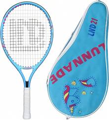 Raqueta de Tenis LUNNADE para Niños Junior, Raqueta de Tenis Juvenil de 19/21/23/25 Pulgadas con Funda, Adecuada para Niños y Niñas Principiantes de 3 a 12 Años - azul - Ver 13
