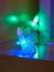 2m/3 Meter/6m/10m LED Lichtfaserkette, Hochzeit/Feiertag/Weihnachtsdekoration, warmweiß/farbig, USB oder Batteriebetrieben (Batterien nicht enthalten)