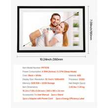 260 Mm Digital Picture Frames (2-PK), 1280x800 HD IPS Touch Screen Electronic Photo Frame, 32GB Memory, Auto-Rotate Portrait Or Landscape, Share Moments Instantly Via App, For Parents Friends