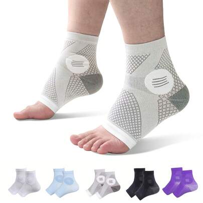 Meias de gel para calcanhar, meias para cuidado do calcanhar, almofadas macias que absorvem impactos e protegem os pés