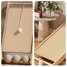 1pc Durable Sisal Rope Cat Scratch Pad Replacement Cover - Mess-Free Sofa Protection Design, Invisible Adhesive, Multi-Layer Exercise & Relaxation, Sturdy Sisal Rope Material (Reusable) - Perfect Pet Gift. - Multicolor - View 4